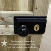 Infinity Decor Fluted Epoxy Black Rim Lock Latch Set –
