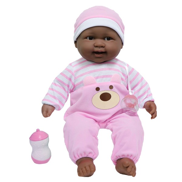 JC Toys ‘Lots to Cuddle Babies’ African American 20-Inch Purple Soft Body Baby Doll and Accessories Designed by Berenguer