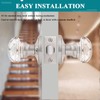 3 Pack Orger Glass Door Knobs for Hallway and Closet,