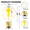 Mandala Crafts 3W Cross Light Bulbs with Crucifix Design (4