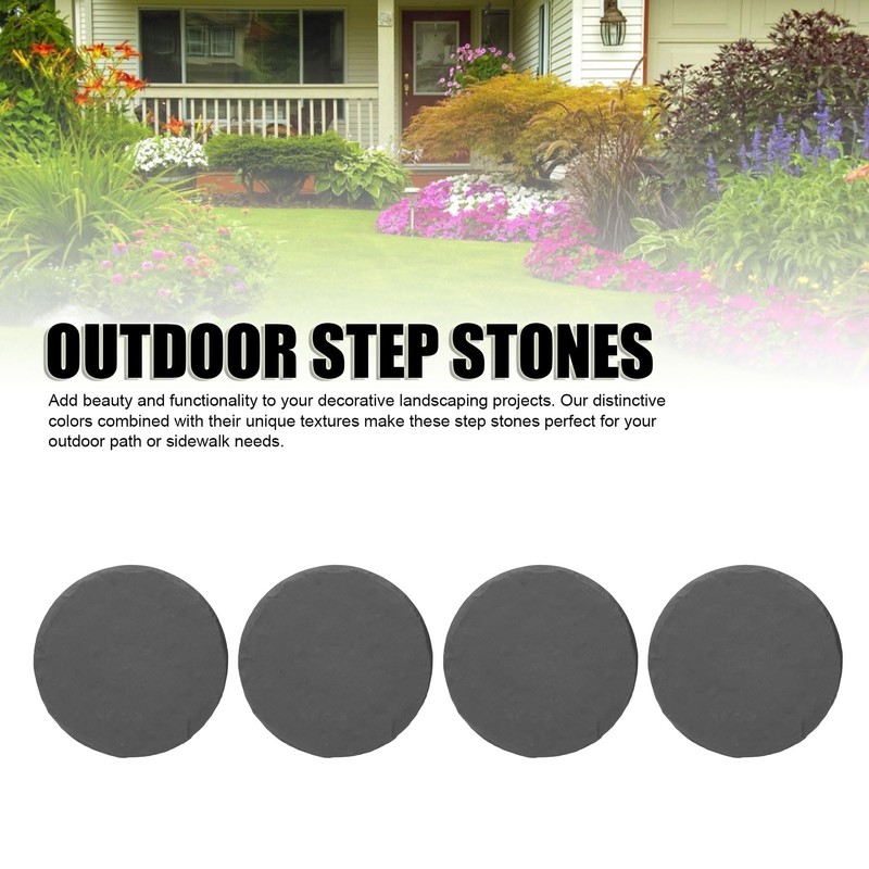 Outdoor Step Stones, Stepping Stones with Ground Stakes, Polypropylene Resin