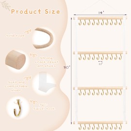 POVETIRE Headband Holder Head Bands Organizer for Girls, Baby Headbands Hair Accessories Organizer Storage Wall Hanging Decor for Nursery Toddler Girls Room