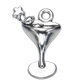 Zicdije Pack of 80 PCS Cocktail Cups Antique Tibetan Silver Charms Wholesale Bulk Pendants Supplies for Jewelry DIY Making Metal Alloy Charms