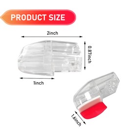 icykale 2 PCS Car Security Alarm, 2" x 0.87" x 1" ABS Dual Speaker Sound-imitating Animal Repellent Whistle, Self-adhesive Replacement Modification Accessory, for Most Car Models (Transparent)