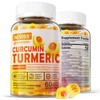 Sugar Free Turmeric Curcumin Filled Gummies 550mg for Adults, Ginger