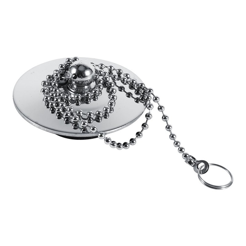 Bath Tub Stopper with Chain, Stainless Steel Panel Thickened Kitchen