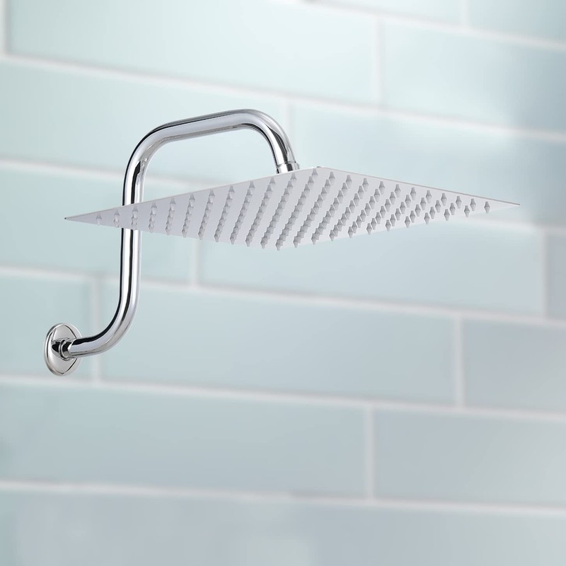 Voolan 13 Inch Shower Head Extension Arm with Flange, S