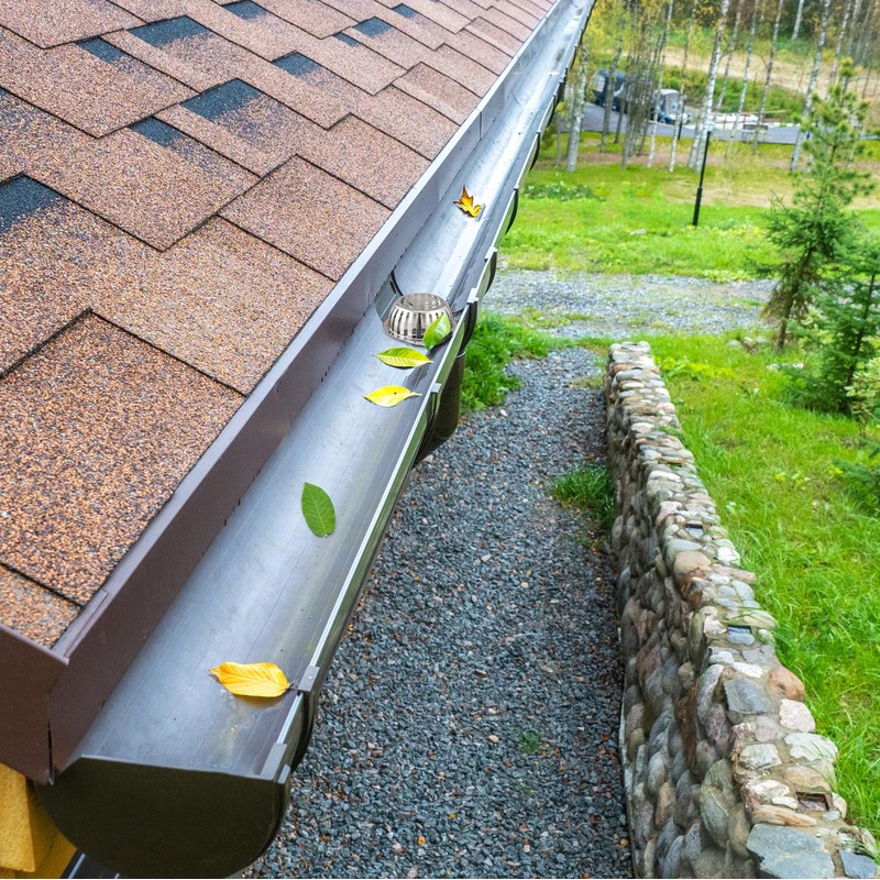 Relaxdays Set of 2 Stainless Steel Gutters Leaf Guards for