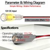 Taiss 8mm (5/16") 12V LED Metal Indicator Light, Yellow Check
