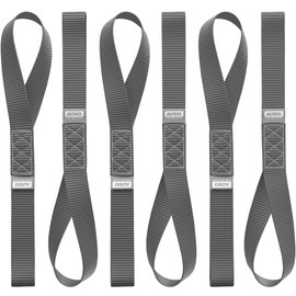 AUGO Heavy Duty Soft Loops –Pack of 6-1.5” x 17” Tie Down Anchor Straps for Use w/Ratchet Strap Hooks – 3000Lb Load Capacity & 10,000Lb Break Strength – Great for Motorcycle, Bike, Roof Rack, Etc.