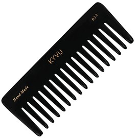 KYVU B22 Black Wide-Tooth Detangling Comb for Curly & Thick Hair