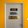 Basic No Cash Accepted Sign (Brushed Gold) - Small 2