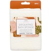CALA - esponja de baño exfoliante, rectangular (color crema)