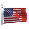 Canada& America Friendship Flag 3 X 5 Ft -Silk Canvas