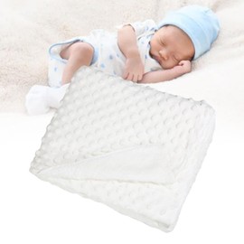 Manta Envolvente para bebé, Manta para bebé Supersuave, Segura, Duradera, Masaje Suave para Todas las Estaciones para Bebés Recién Nacidos (Blanco)