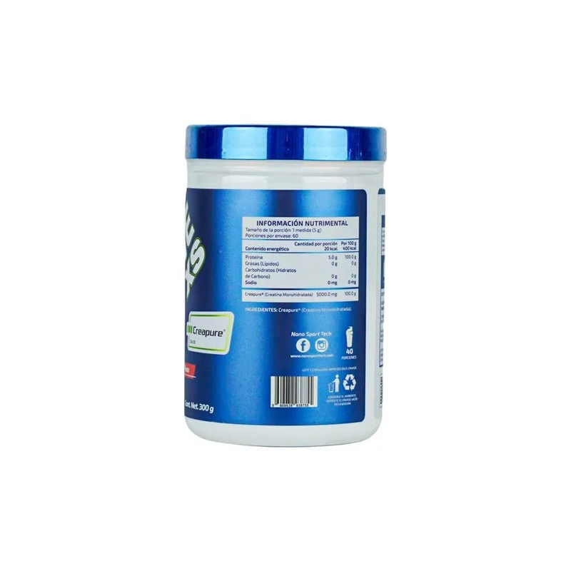 Creatina Monohidratada NST Creapure 60 Porciones Sin Sabor Polvo