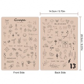 Guapa Fine Line Practice Skin – 3 Sheets Pre-Printed Silicone Pads with Whimsical Nature & Lifestyle Designs – for Apprentices, Beginners & Artists (Pink-3PCS)