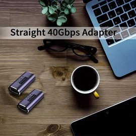 USB C Coupler 40Gbps, USB C Female to Female Adapter Supported 8K@60HZ and 100W Fast Charge, USB C Female Adapter Compatible with Thunderbolt 3/4 and with USB Type C Interface Devices