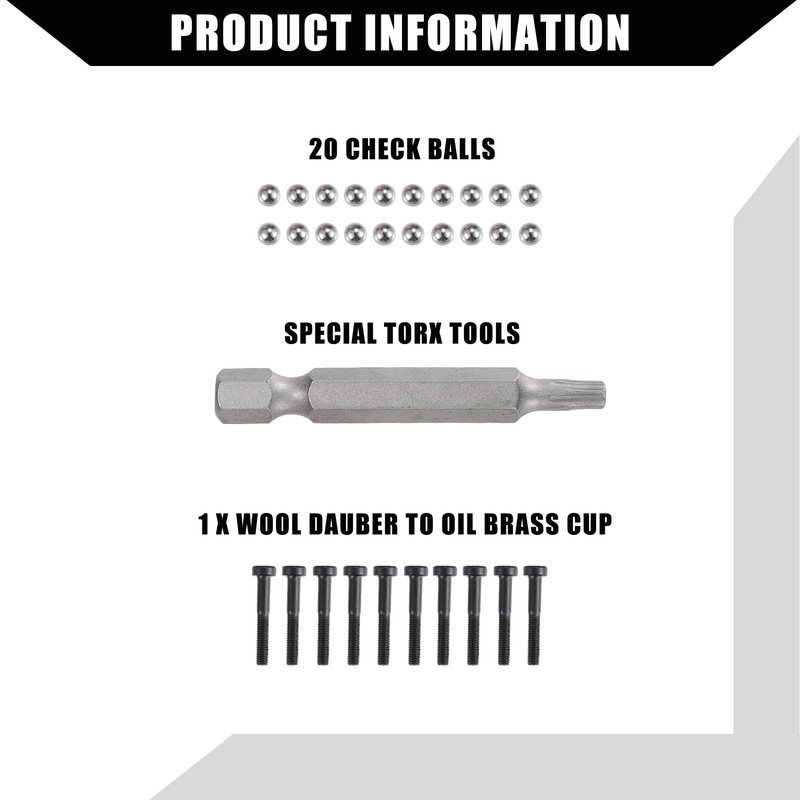 Hihaha 7.3L Injector Rebuild Kit with Vice Clamp, Special Tools,