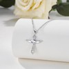Lovans 925 Sterling Silver Cross Necklace for Women, Dainty Cross