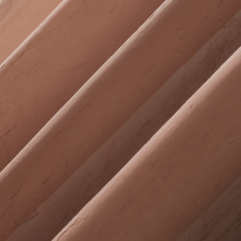 No. 918 Erica Crushed Sheer Voile Rod Pocket Curtain Panel,