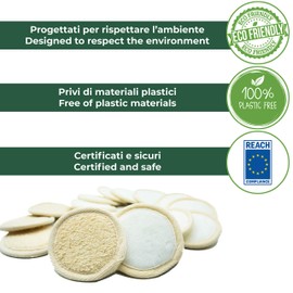 Washable Reusable Bamboo Make-up Removing Pads 16 Pieces Bamboo Fiber Cotton Make-up Removing Wipes Face Cleansing Scrub Make Up Sponges Zero Waste