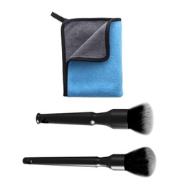 Set of 3 Premium Car Cleaning Set, Professional Car Brush, Car Cleaning Brush with Car Cleaning Cloth, Used for Car Cleaning, Maintenance and Engine Cleaning