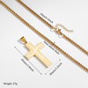 Gnamy Faith Cross Necklace for Men Male Him Teen Teenage
