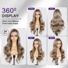 Ash Brown Body Wavy Glueless 13×4 Synthetic Lace Front Wig