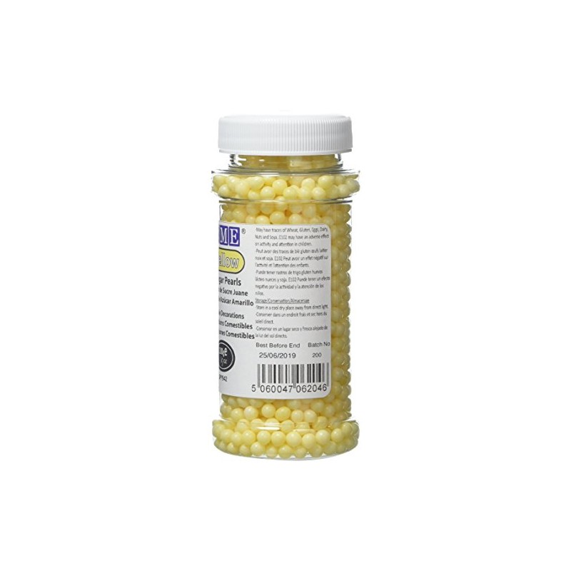 PME Sugar Pearls Yellow 100 g