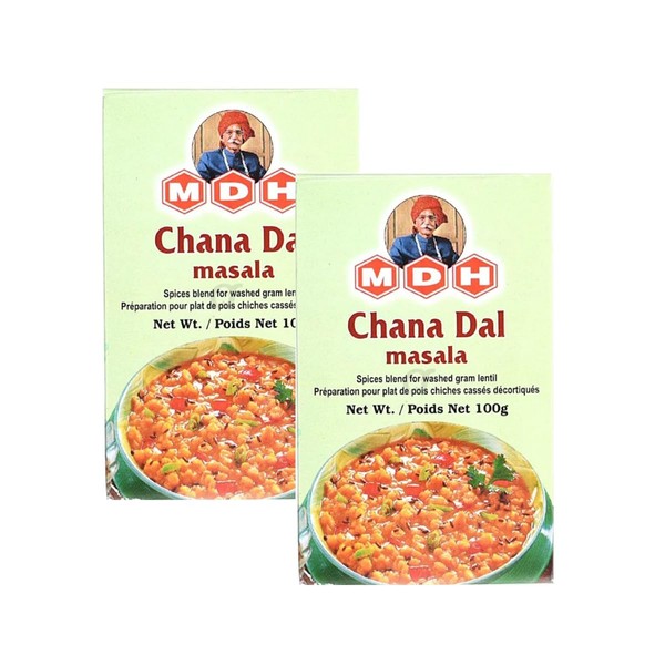 MDH Various Seasoning Masala Powder - A Mixture of Spices Adds Taste - Aromatic & Enhances the flavor of the meal -Simplifies & Speeds Up The Cooking Process (Chana Dal Masala (100g), Pack of 2)