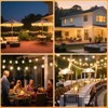 100FT Outdoor Solar String Lights with Remote, USB Rechargeable LED