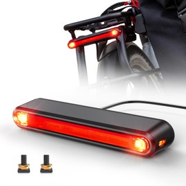 Amitor E Bike Rear Light LED with Brake Light, StVZO Approved Safety Rear Light Ebike, IPX5 Waterproof LED Bicycle Rear Light for E-Bike with Cable, Bicycle Lamp Rear for Pannier Rack E-bikes