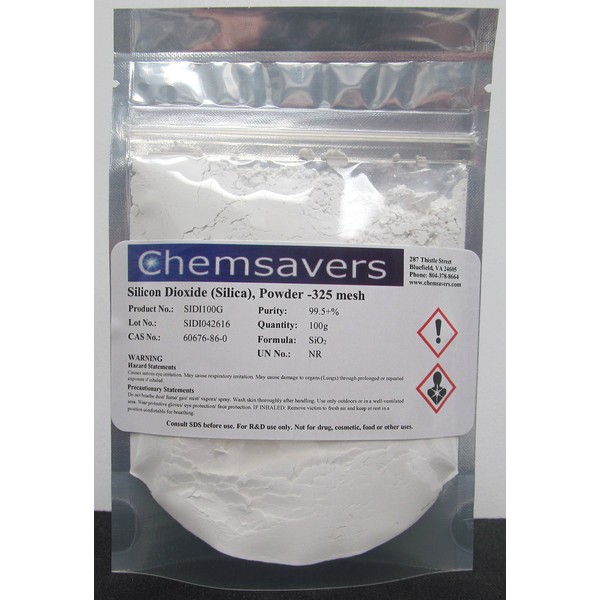 Silicon Dioxide (Silica), Powder -325 mesh, 99.5+%, 100g