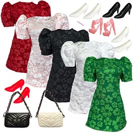 Eledoll Clothes Fashion Pack for 11.5 inch Doll Clothes 5 Special Occasions