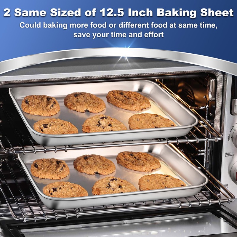 P&P CHEF 12.5 Inch Baking Cookie Sheet, Oven Pan Tray