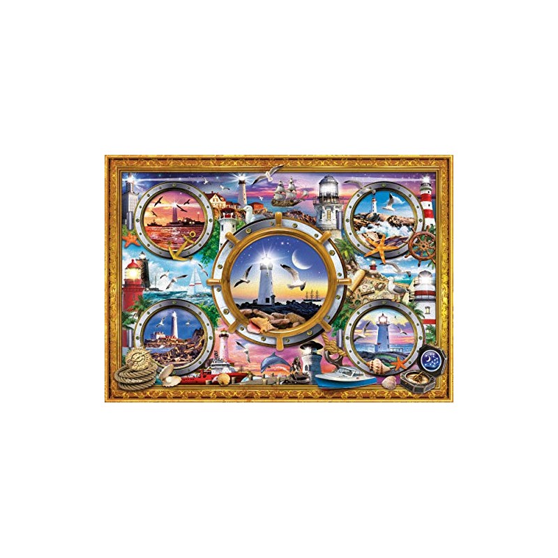 Schmidt Spiele 59902 Peter Moreno Lighthouses 1000-Piece Jigsaw Puzzle, Multi-Coloured