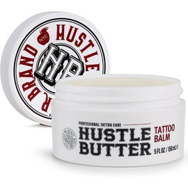 Hustle Butter Deluxe – Tattoo Butter for Before, During, & After the Tattoo Process – Lubricates & Moisturizes – 100% Vegan Replacement for Petroleum-Based Products – 5 oz