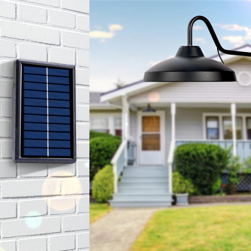 pearlstar Solar Barn Light - Outdoor/Indoor Motion Sensor, Cool White,