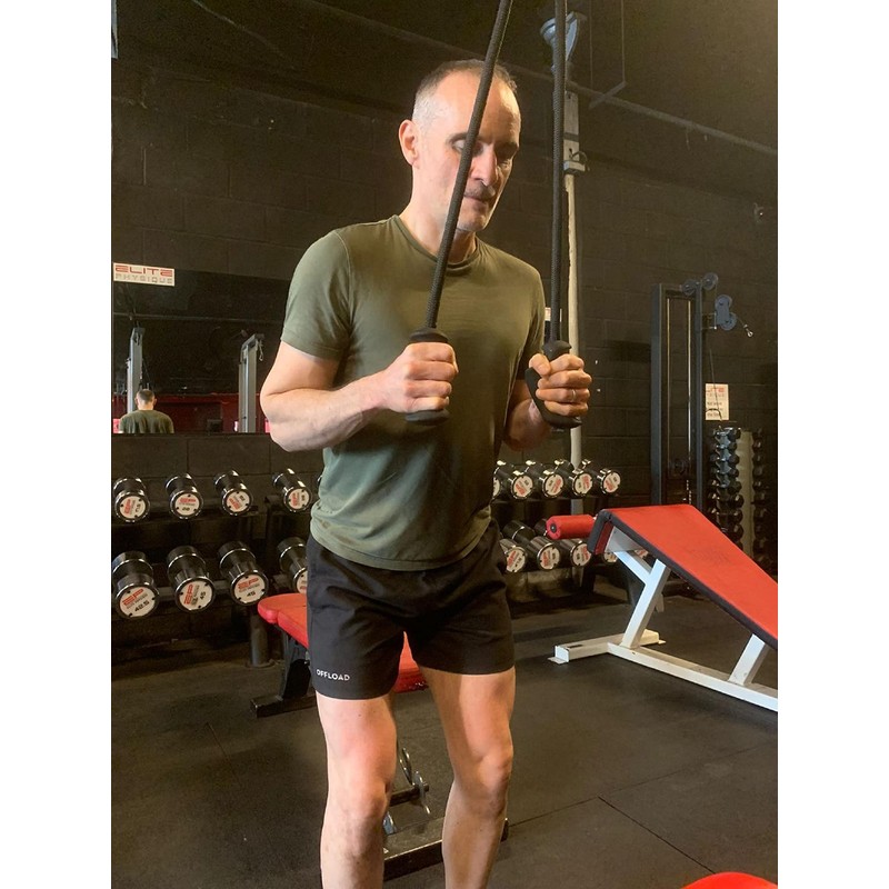 Tri-Grips Long Ropes | Tricep Handles, Black