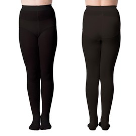 Silky Toes Girls' Opaque Microfiber Tights (1 Pair) Black White or Colored Nylon Stockings for Kids and Toddlers Every Size (Black 1pk, 18-20)