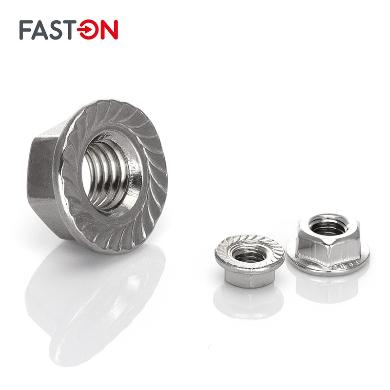 FASTON Flange Nuts M12 with Locking Toothing (Pack of 10)