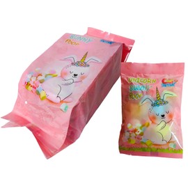 Easter Unicorn Bunny Poop Colorful Marshmallow Candy 36 Single Serve Packs in Bags, Unicorn Bunny Birthday Party Favor for Kids, Gluten Free