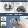 Toilet Plunger with Holder, Plunger with Holder for 5.3-inch Toilet