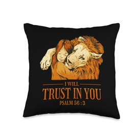 I Will Trust In You Psalm 56:3 Positive Religious Quote Throw Pillow