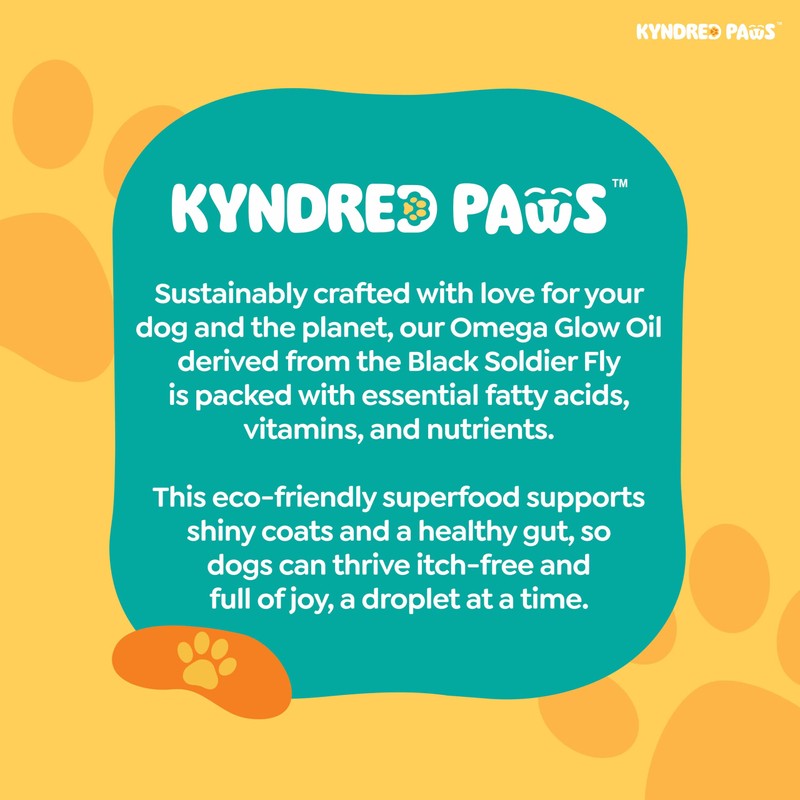 Kyndred Paws Omega Glow Oil, Supplements for Dogs, Skin, Coat