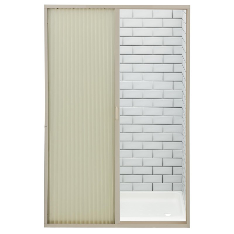 RecPro RV Pleated Folding Shower Door and Frame | Sliding,