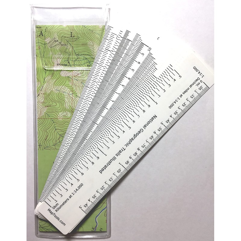 MapTools Map Ruler Set for The National Geographic Trails Illustrated