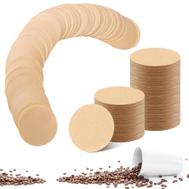 600pcs XL Replacement Coffee Filter Paper, Natural Round Coffee Filter Disposable Paper Filters Compatible with Aeropress Coffee Makers and Espresso-Style Coffee Maker