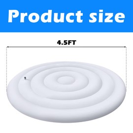 Tlswshsy 4.5 Ft Inflatable Hot Tub Cover- Energy Saving Lid for Round Hot Tub- Foldable Protective Rain Overflow Cover for Outdoor Inflatable Hot Tubs
